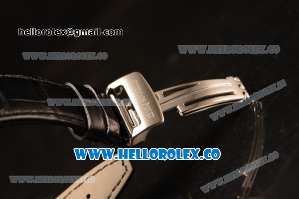 Audemars Piguet Royal Oak 41mm Grey Dial Automatic Clone Ap 3120 Movement Black Leather 15500ST.OO.1220ST.02 JH - Click Image to Close